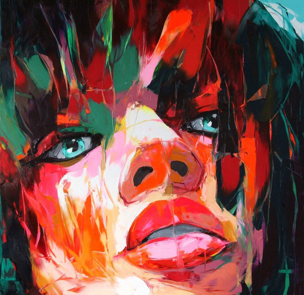 Francoise Nielly Portrait Palette Painting Expression Face075